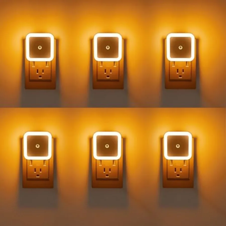 

6 Pack Night Light, LED Night Lights Plug into Wall with Dusk to Dawn sensors, Plug in Night Lights for Room, Bedroom, Bathroom