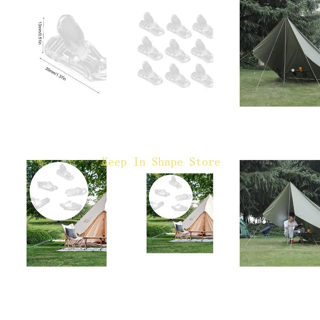 U1JC 10Pcs Clear Ta…