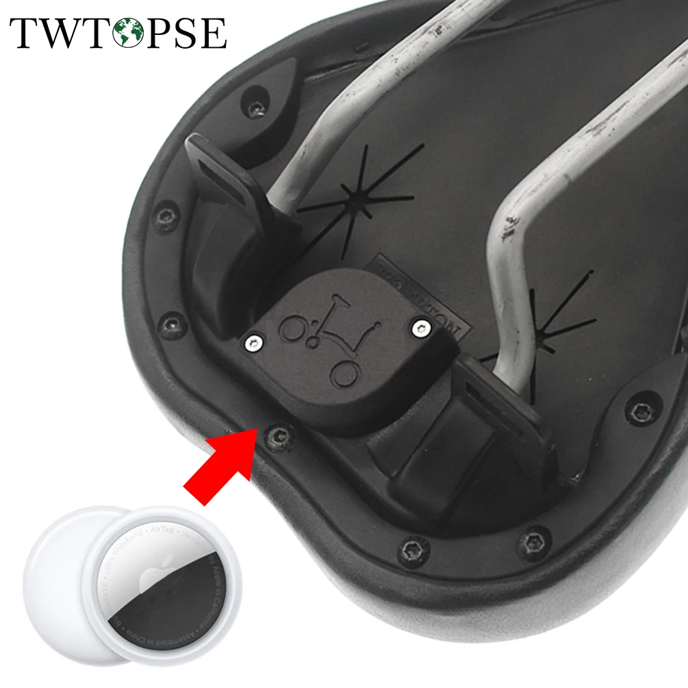 TWTOPSE Bicycle Seat support For Brompton Airtag Anti-loss Positioning Fixed Support Protective Casing Hide Under the Cushion