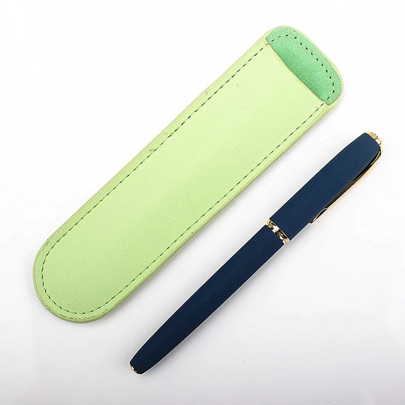 1PC PU Leather Pencil bag Mini Leather Pen Case Pencils Fountain Pens Pocket for Adults Business