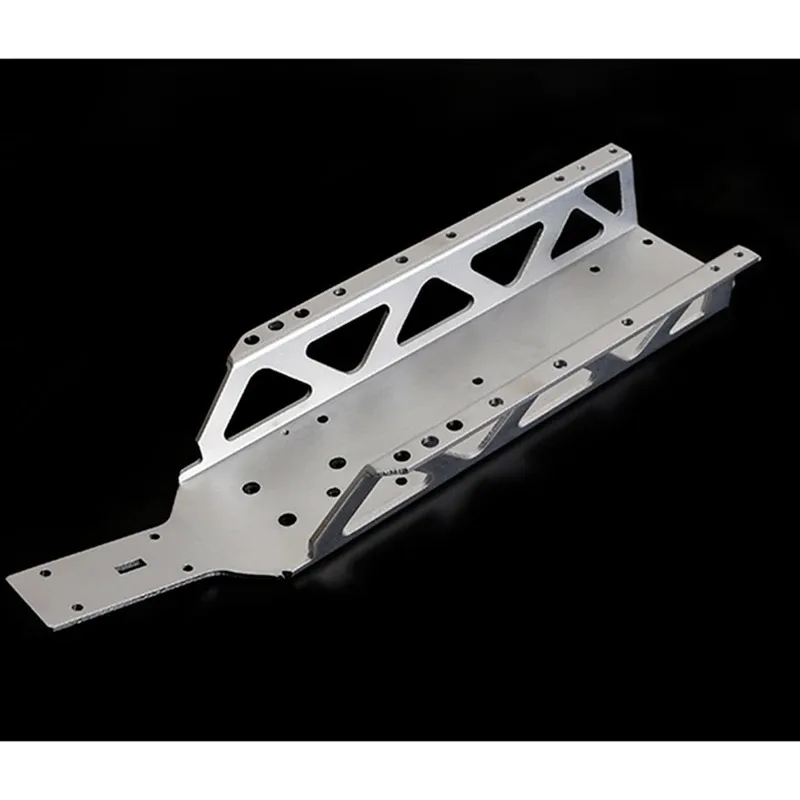 New Silver Metal Main Chassis Frame Replacement Parts for 1/5 Scale Gas Powered RC Off-Road Buggy Truck