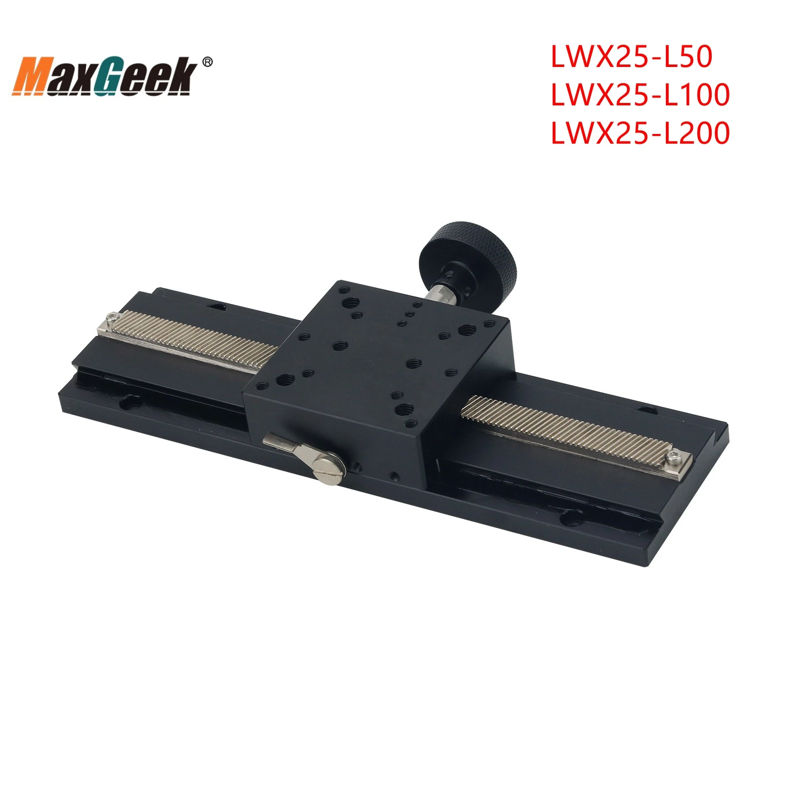 Maxgeek LWX25-L50 X-Axis Sliding Table Precision Manual Sliding Table with Dovetail Groove 30MM/1.2