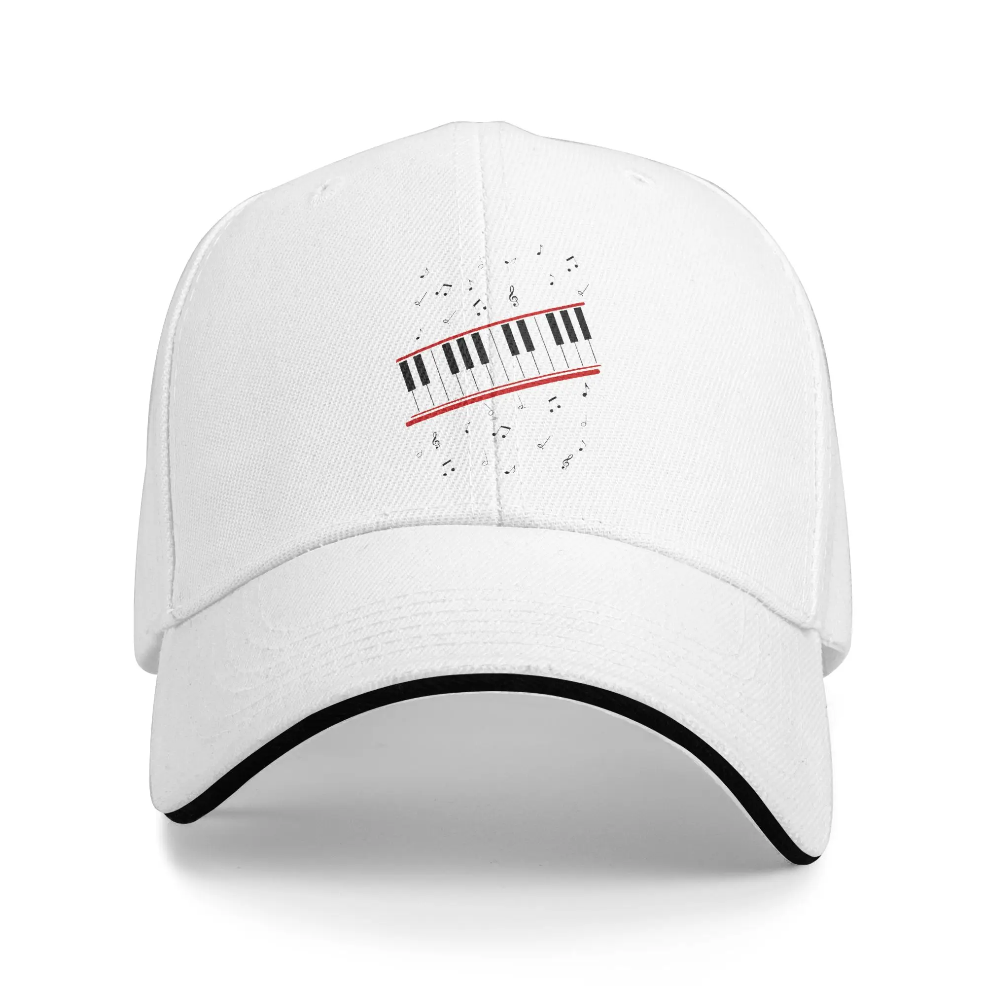 Beat It MJ Pop King Piano Baseball Cap Casual Music Sandwich Hat Unisex Style Breathable Dad Hat Running Golf