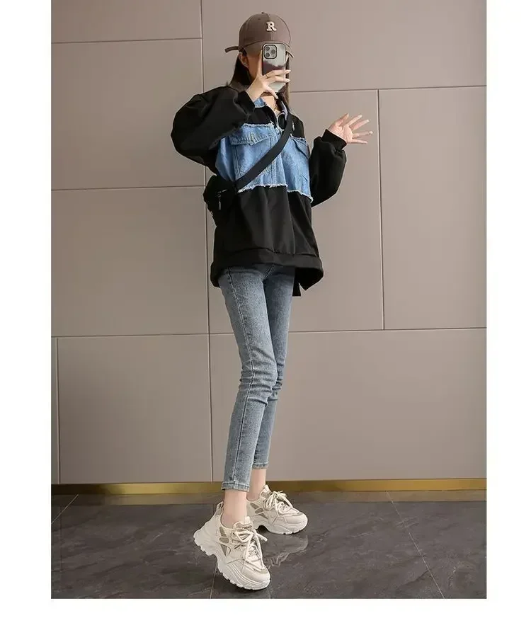 Modische Damen-Dad-Schuhe mit Leder-Obermaterial, Dicker Sohle, Lässige Sportschuhe, Frühling-Herbst Neuer Stil, Atmungsaktiv und Leicht – Detail 11