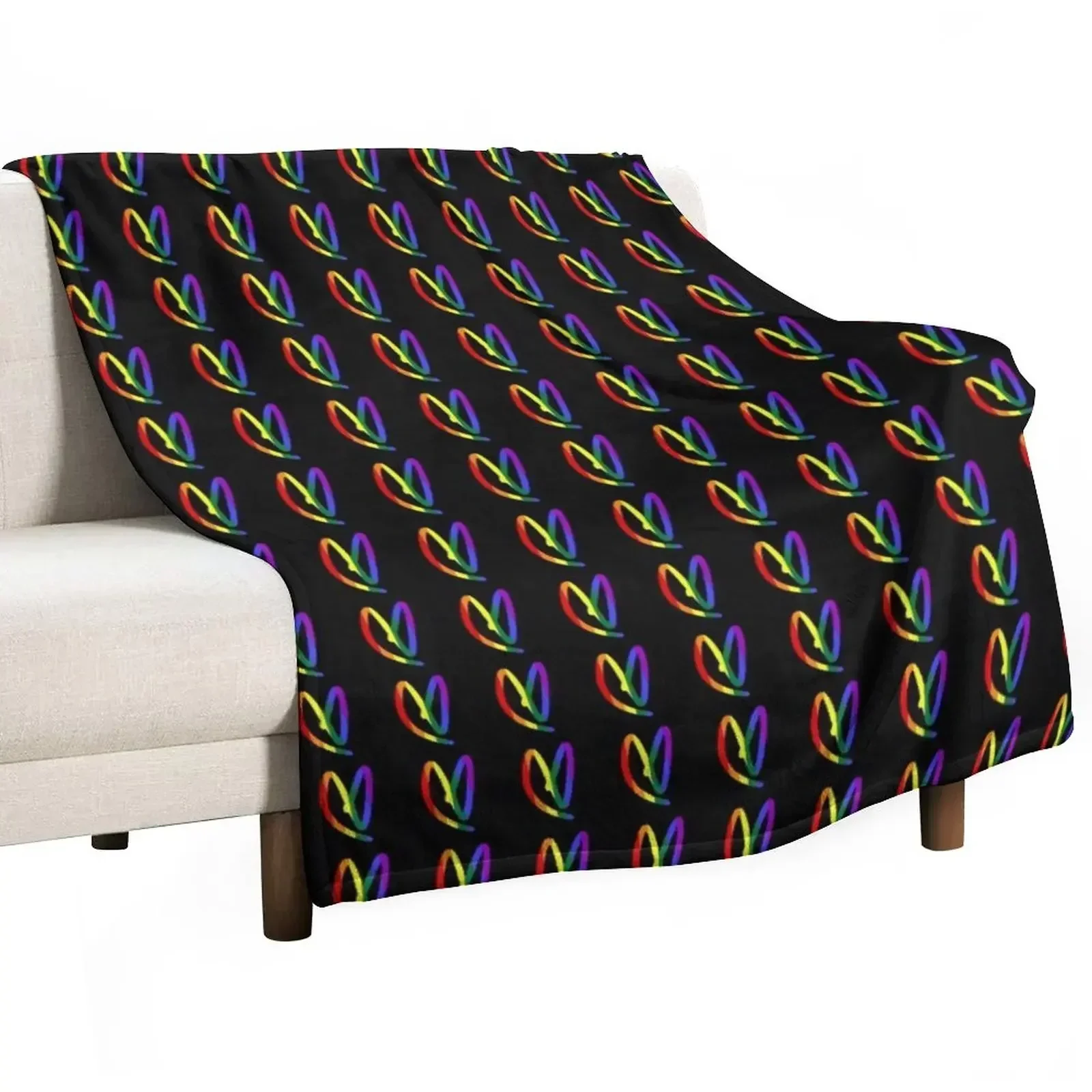 

lgbt lovatic heart Throw Blanket Flannel Flannel Fabric Bed Loose Blankets