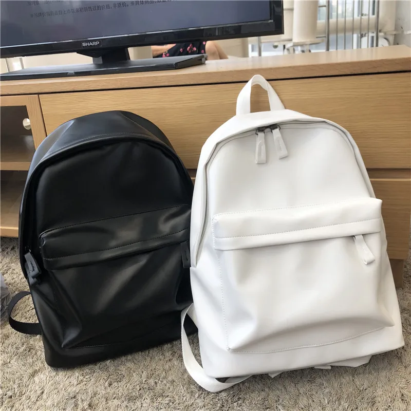 

New Female Backpack Lady High Capacity PU Waterproof College Backpack Trendy Women Laptop School Bags Cute Girl Travel Book Bag