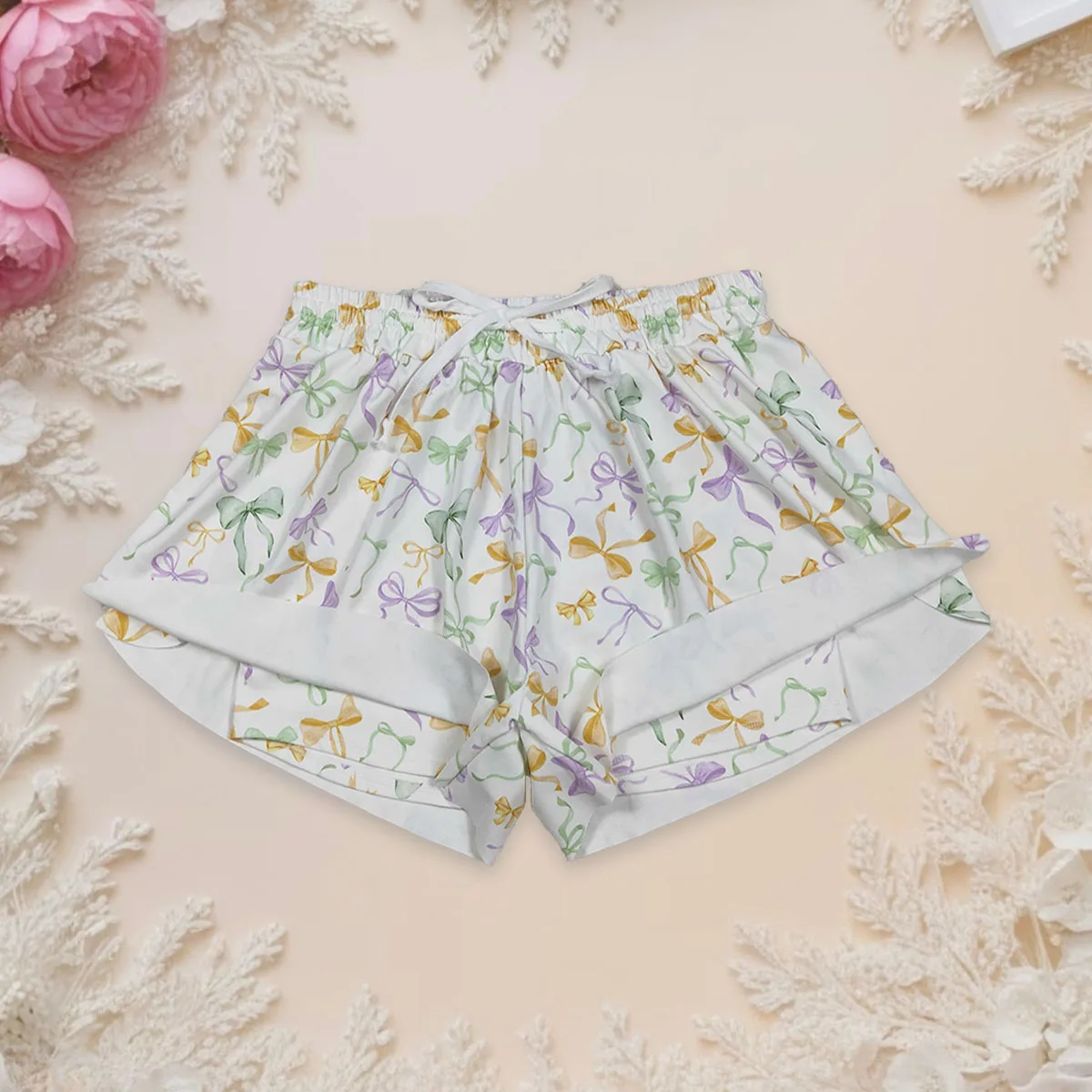 

Одежда для взрослых и женщин с бантиками Марди Гра, дышащая нижняя юбка с рюшами для девочек, мини-спортивная одежда для йоги для малышей, спортивная одежда, оптовая продажа