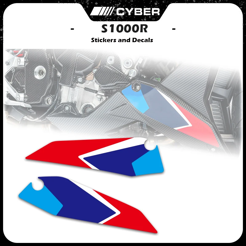 

For BMW S1000R S 1000R Tri-color Lower Fairing Sticker Decal Motorcycle Shell Flash Point Sticker IC LOGO