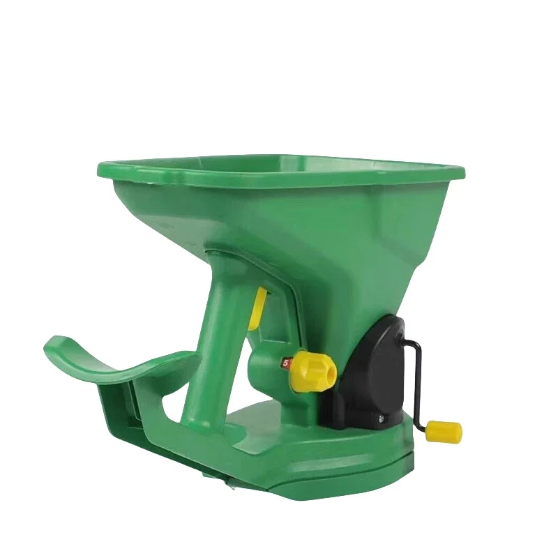 Home Gardening Manual Spreader Small Seeder Hand Crank Lawn Seed and Grass Seed Granule Fertilizer Spreader