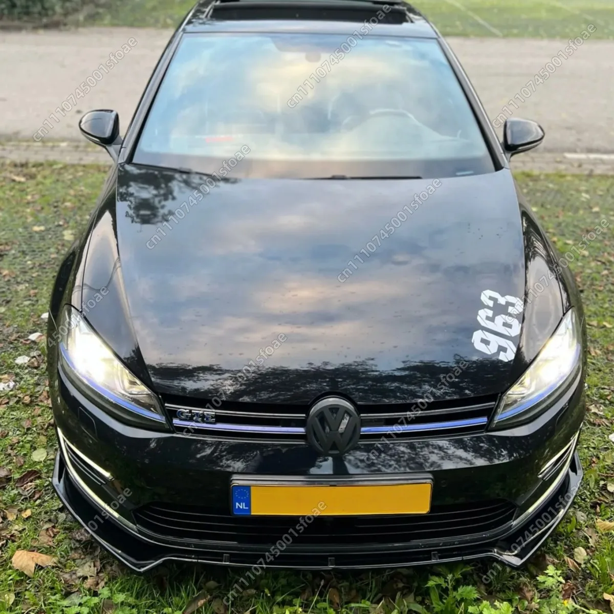 

Front Bumper Lip Spoiler For VW Golf 7 7.5 GTI GTD R R-Line 2013-2020 Glossy Black Maxton Style Car BodyKit Accessories