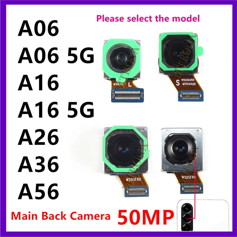 Rear Camera For Samsung Galaxy A56 A36 A26 A16 A06 5G Main Wide Back Camera Module Replacement Part
