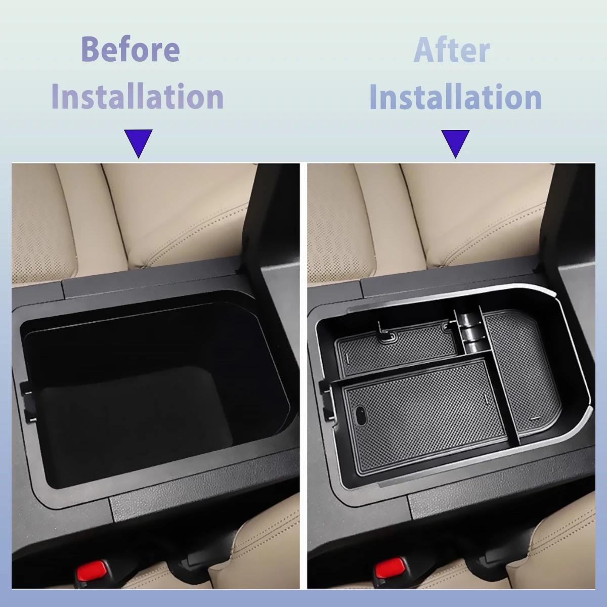 Für Toyota Land Cruiser 250 Prado LC250 2024 2025 Mittelkonsole Organizer Fach Armlehne Aufbewahrungsbox Geschichtete Aufbewahrungsbox Aufräumen – Detail 2