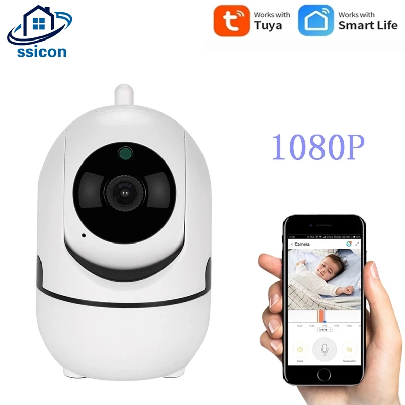 1080p Mini-Kamera WiFi Tuya Smart Home CCTV zwei Möglichkeiten Audio Auto Tracking drahtlose Indoor-Überwachungs kamera