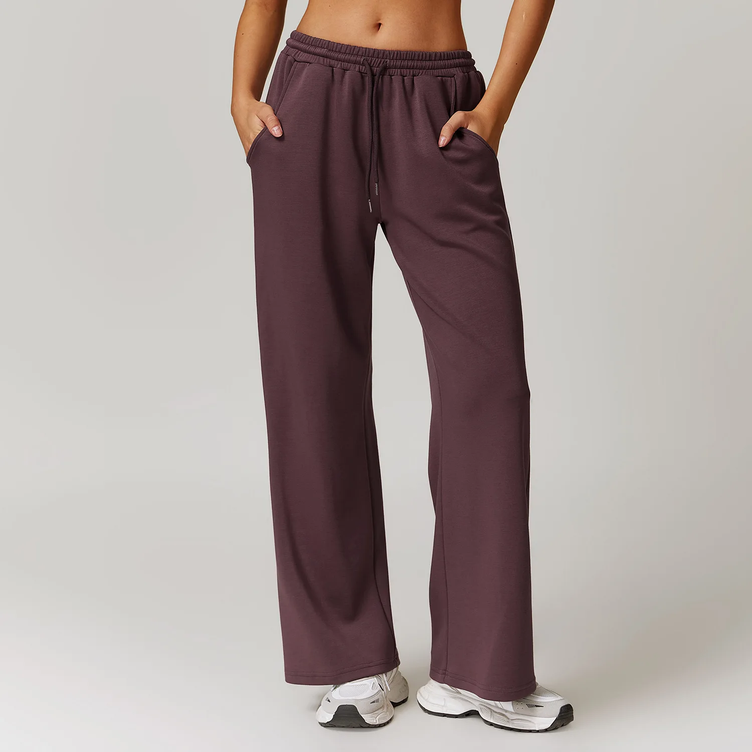 

Spring and Autumn thin high-waisted drape sweatpants loose straight casual pants wear versatile sports fitness sweatpants