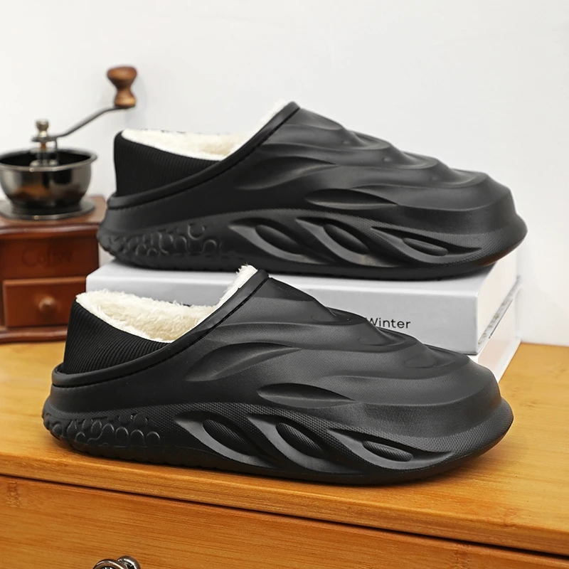 

Winter Men's Cotton Slippers Warm Slippers Outdoor Indoor Warm Shoes Design Male Women Non-slip Home Bedroom Cotton Slippers