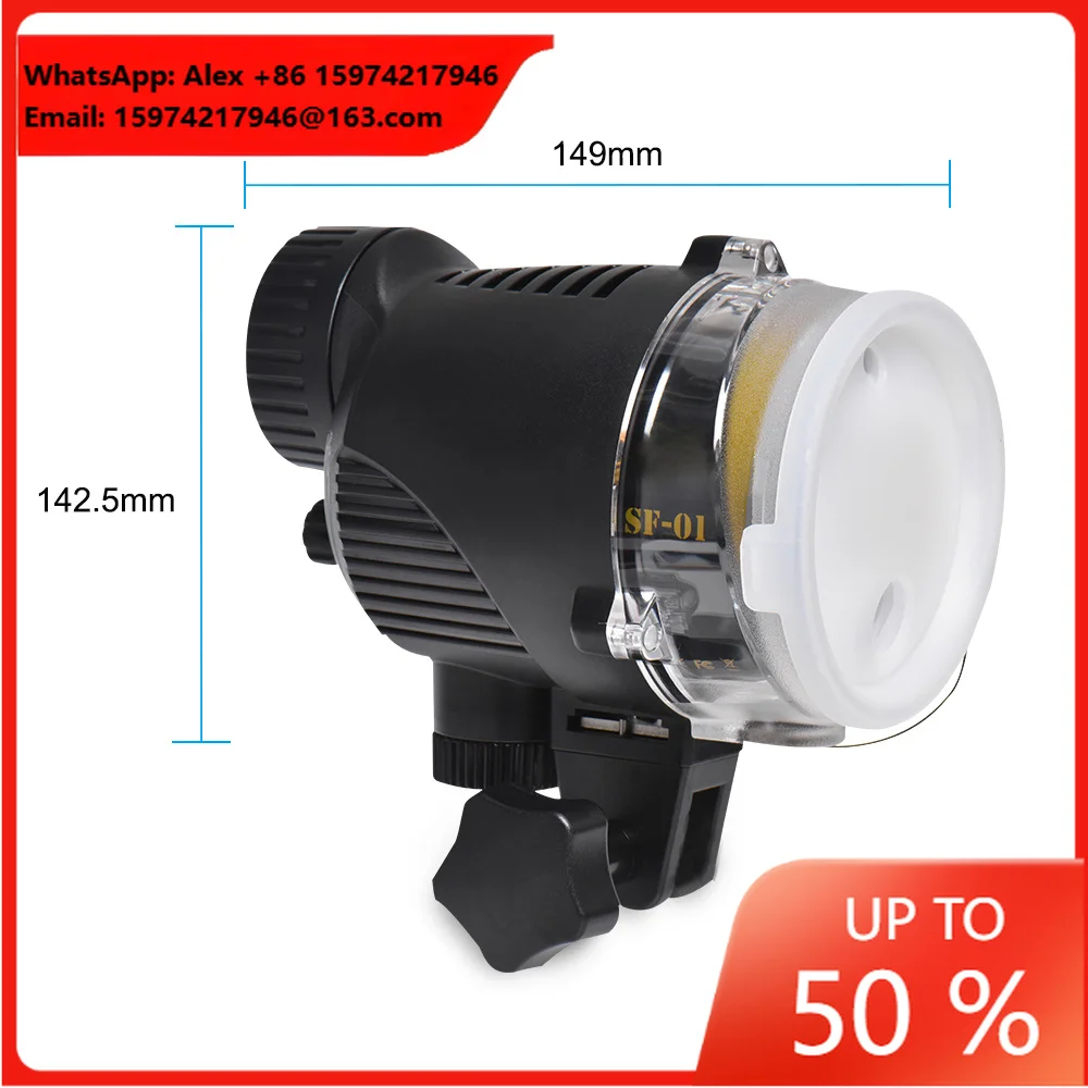 SF-01 Diving Flashlight 100M Waterproof Underwater 6000K Strobe Light IPX8 Waterproof LED Flash Light PC Industrial 90 IP68 751g