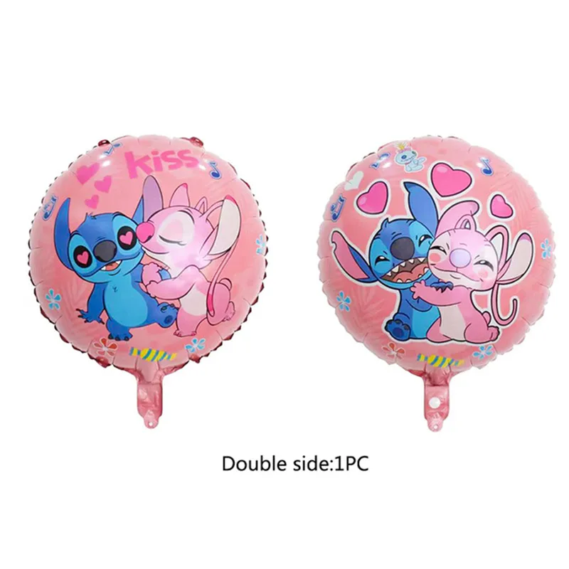 Disney Lilo&Stitch Pink Foil Balloon Boy Girl Birthday Party Decorations Inflatable Helium Globos Baby Shower DIY Party Supplies