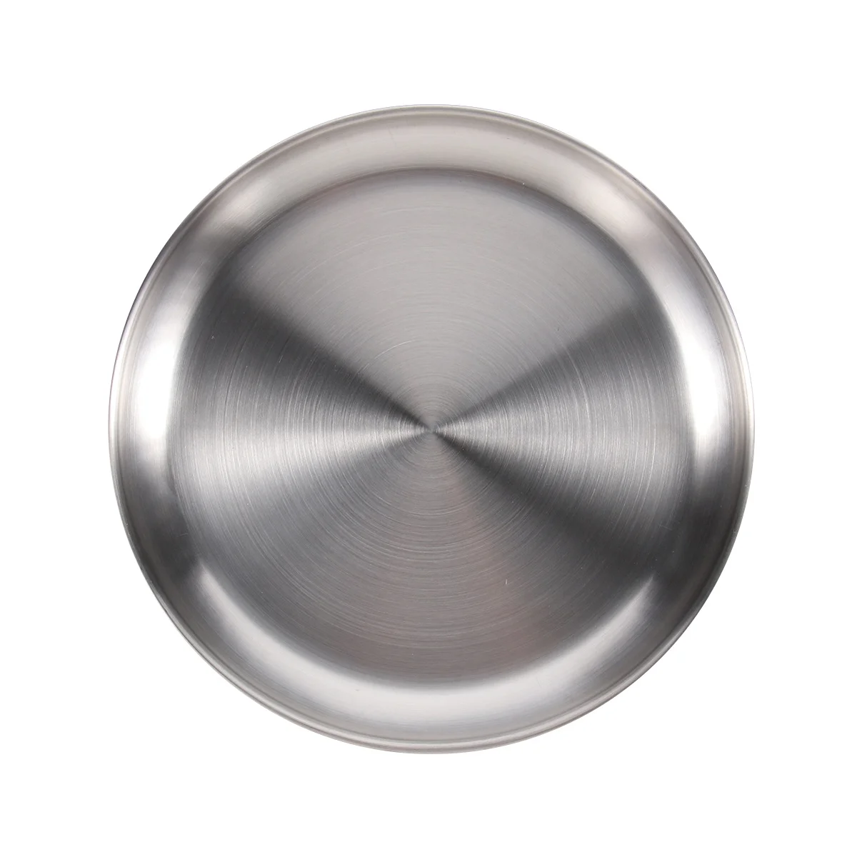 

20Cm 304 Stainless Steel Round Plate Korean Style Barbecue Dish For Snacks Fruits Appetizers Camping Outdoor Cooking