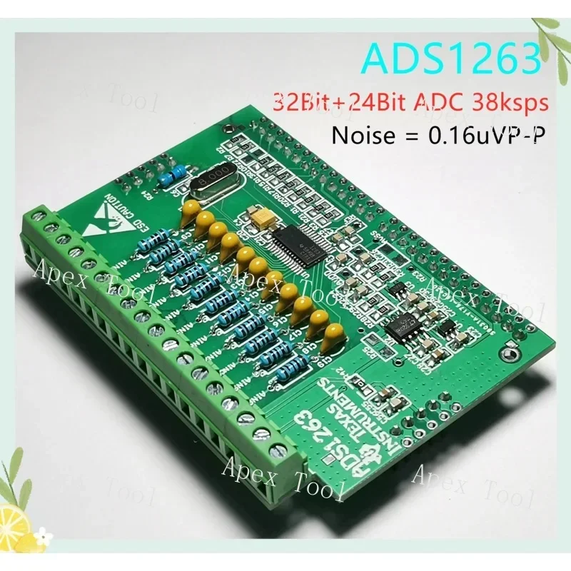 ADS1263 module 32-bit ADC thermocouple load cell strain RTD PT100 high precision