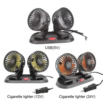 SEAMETAL 3stupňový ventilátor pro chlazení opěradla autosedačky s USB nabíjením, dvojitý ventilátor s 360stupňovou rotací, chladič krku pro letní autodoplňky 8 nejlepší prodej USB ventilátor do auta - №7