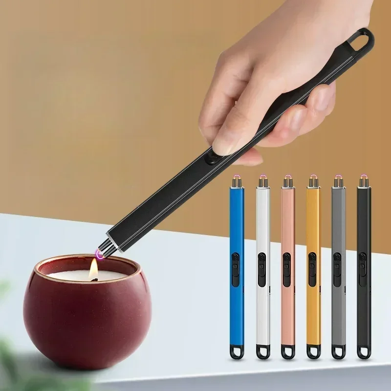 HEIßER Winddicht Pulse Arc Zündung Elektronische Feuerzeug Sicherheit Schloss Batterie Display Outdoor BBQ Küche Zünder USB Elektrische Feuerzeug
