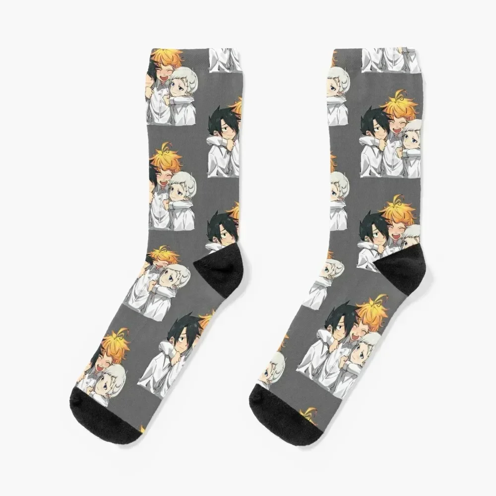 

The Promised Neverland Socks hiphop new in's Rugby men cotton high quality Luxury Woman Socks Men's
