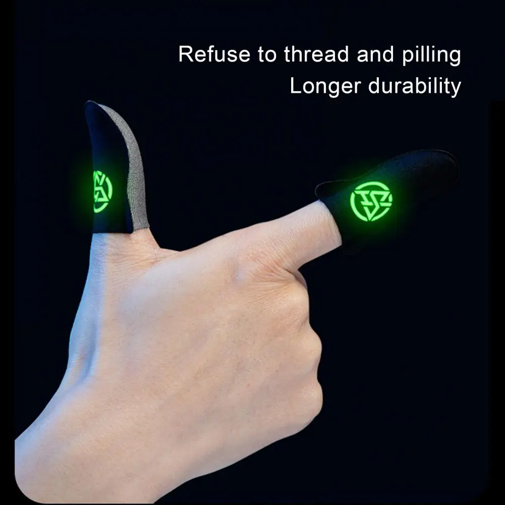Useful Lightweight Luminous 0.3mm Ultra-thin Phone Game Controller Finger Gloves Gaming Finger Covers Touch Screen