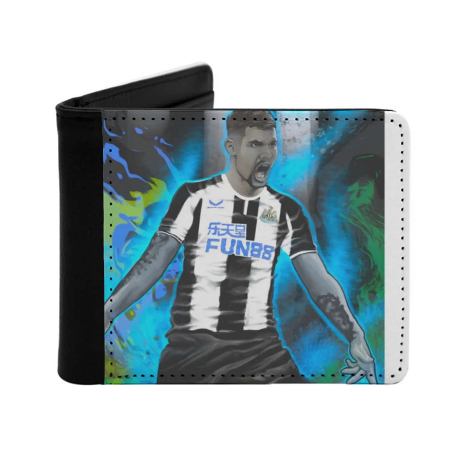 Wor Cartera de cuero para hombre, tarjeteros/identificación, insertos, bolsa de dinero, monederos cortos para hombre, G Guimaraes Toon, Idea de fútbol del ejército