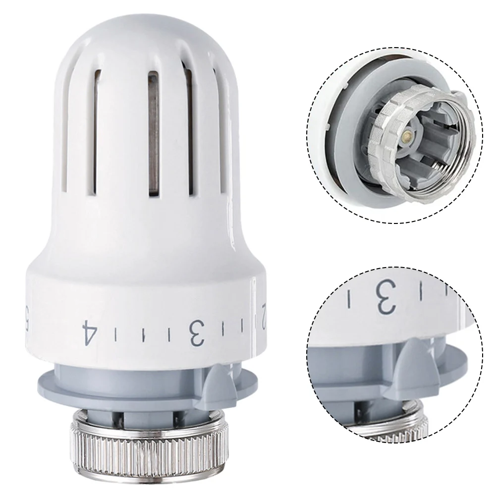 Radiator Thermostatic Head Heater Self-Adjustment 8.7x3.4cm Control Thermostat Heating Valve M30x1.5 Threaded Connections Tools