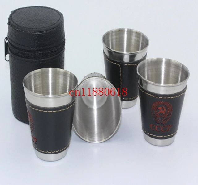 

5Set Free Shipping 70ml Cups Set Stainless Steel Cups Wine Beer Whiskey Mugs Outdoor Travel Cup