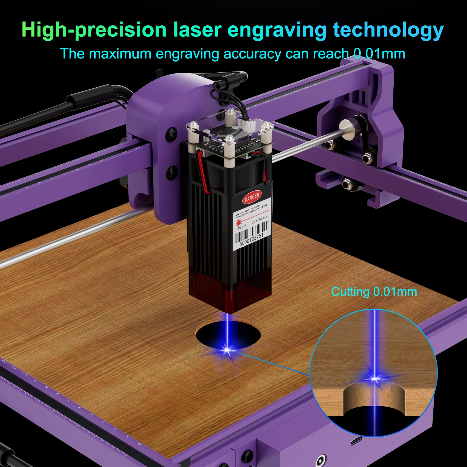 Wood Cutting Laser Engraving Machine Fast Speed DIY Laser Engraver Portable For Wood Paper Leather