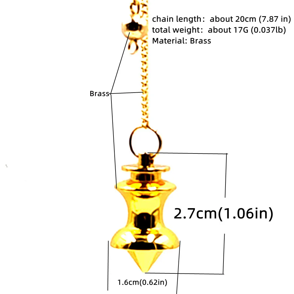 Pendulum for Dowsing Divination Antique Brass Metal Pendant Pendule Swing Point Energy Screw Shape Chakra Meditation Jewellry