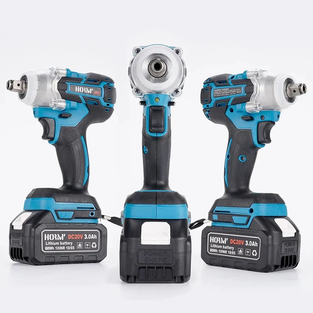 Hormy 1/2 Inch Brushless Electric Impact Wrench 520NM Cordless Electric Wrench For Makita 18V Battery Screwdriver Power Tools