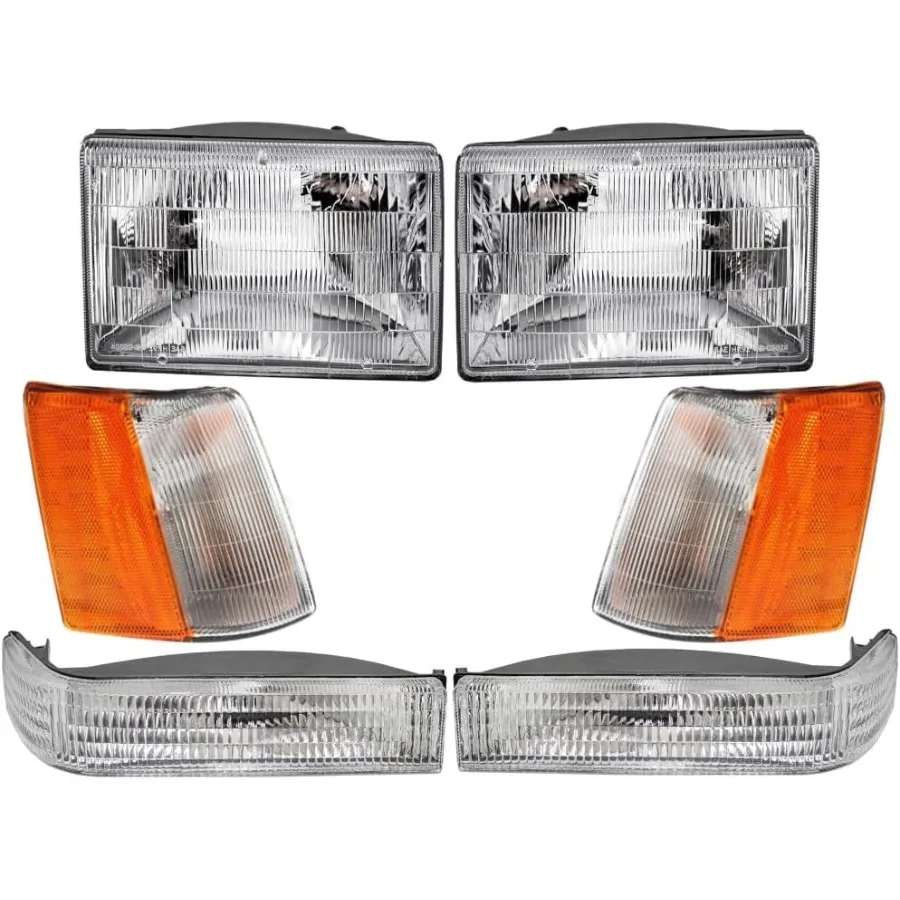 

Halogen Replacement Spec Headlights Compatible with JE.EP 93-96 GRAND CHEROKEE [ CH2520120 CH2521120 56005099 56005098 ] Combo