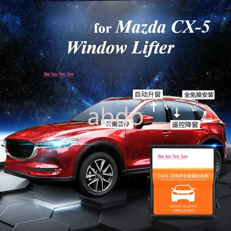 abdo Car Power Window Closer Intelligent Close Windows One-Touch Power Window Lifter Decoration Accessories For Mazda CX-5 2017-