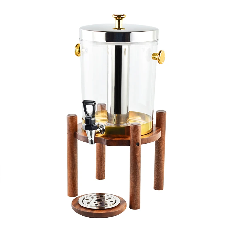 Hot Or Cold Commercial Juice Dispenser With Tap Juice Dispenser With Wood Cooling Juice Dispenser