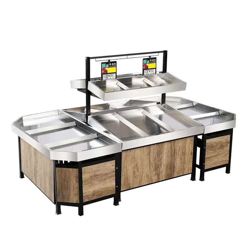 

Vegetable Shelf Fruit and Vegetable Stainless Steel Multilayer Yonghui Supermarket Fruit and Vegetable Store Special Shelf Conve