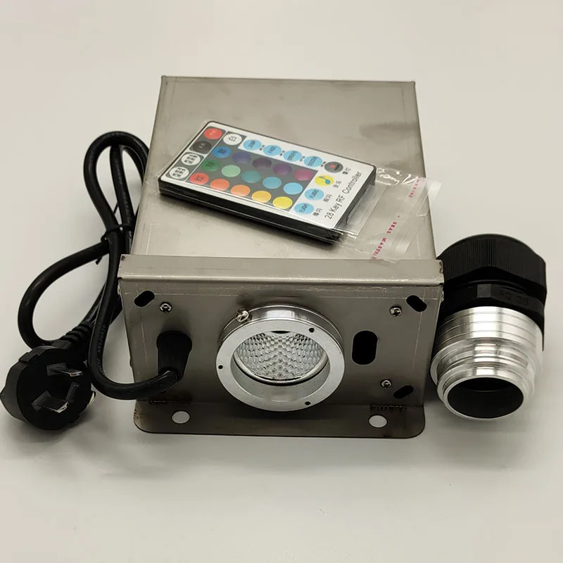 

Outdoor waterproof rain machine 45 watts stainless steel shell colorful LED fiber optic machine light source machine