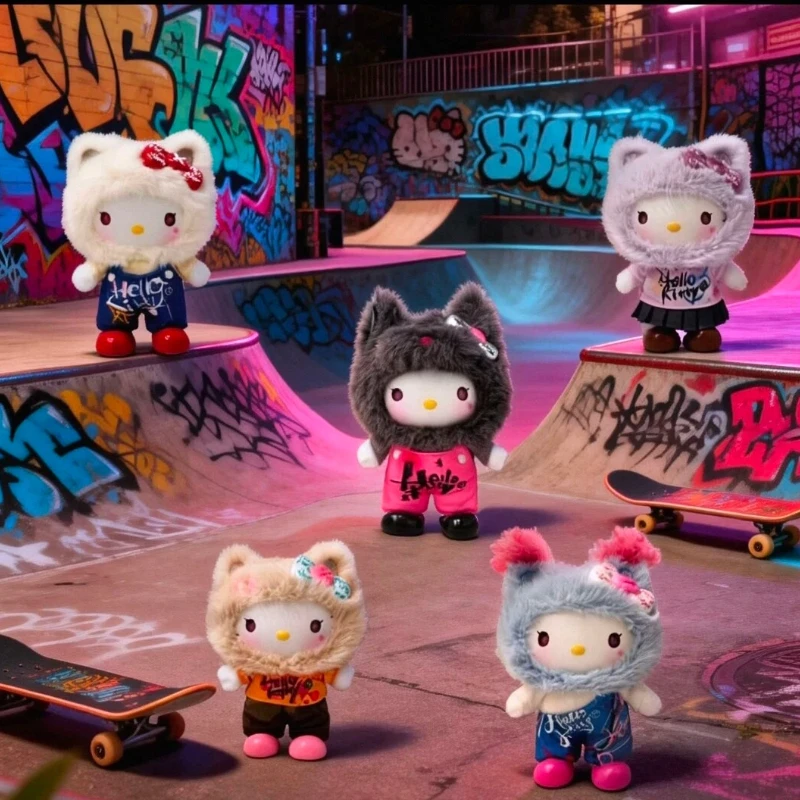 

Sanrio family graffiti Hello Kitty Blind Box Figure Mystery Box Surprise Bag Pendant Collect Keychain Anime Doll Decor Toy Gift