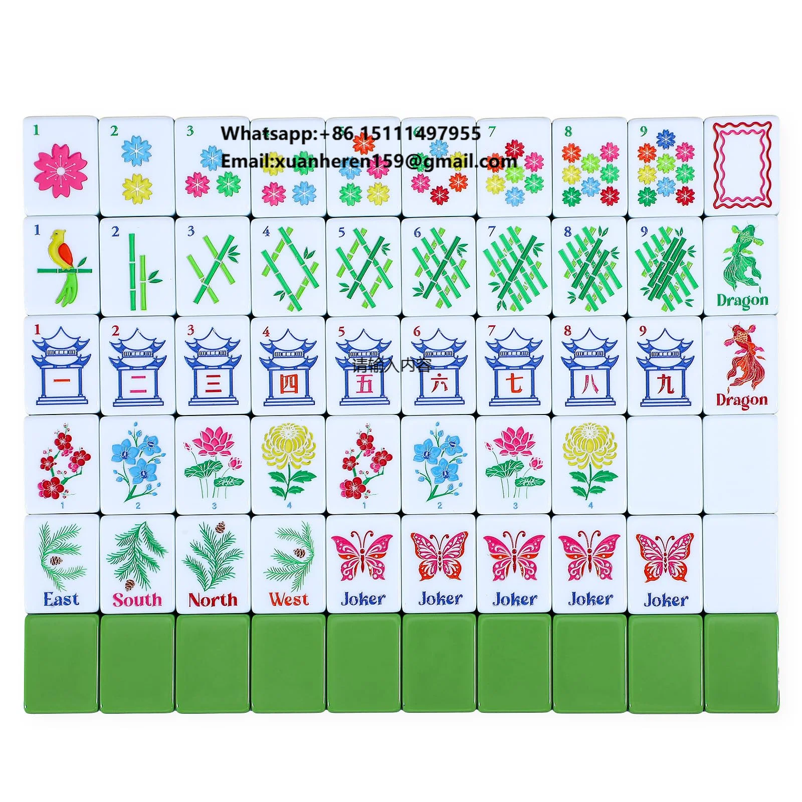 

160 Pcs Crystal Mahjong Tiles Hand Carved Luxury Modern Design Water Resistant Eco-Friendly Board Game for Adults Beginners Mah
