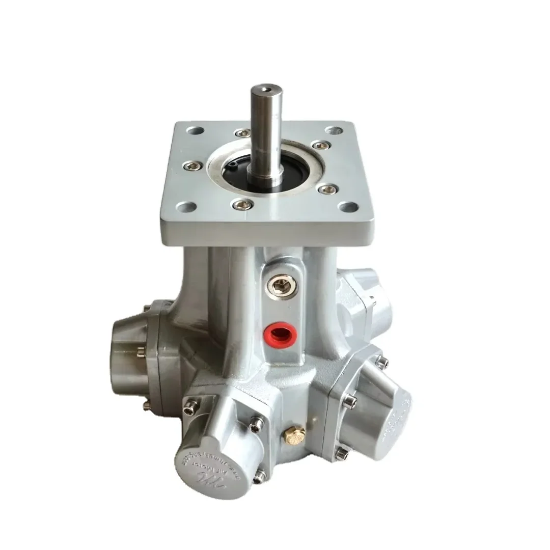 

-0.1-V High Torque Vertical Flange Pneumatic Gear Reducer 0.64N.M 0.075KW Power Construction Mining OEM Customizable AirMotor