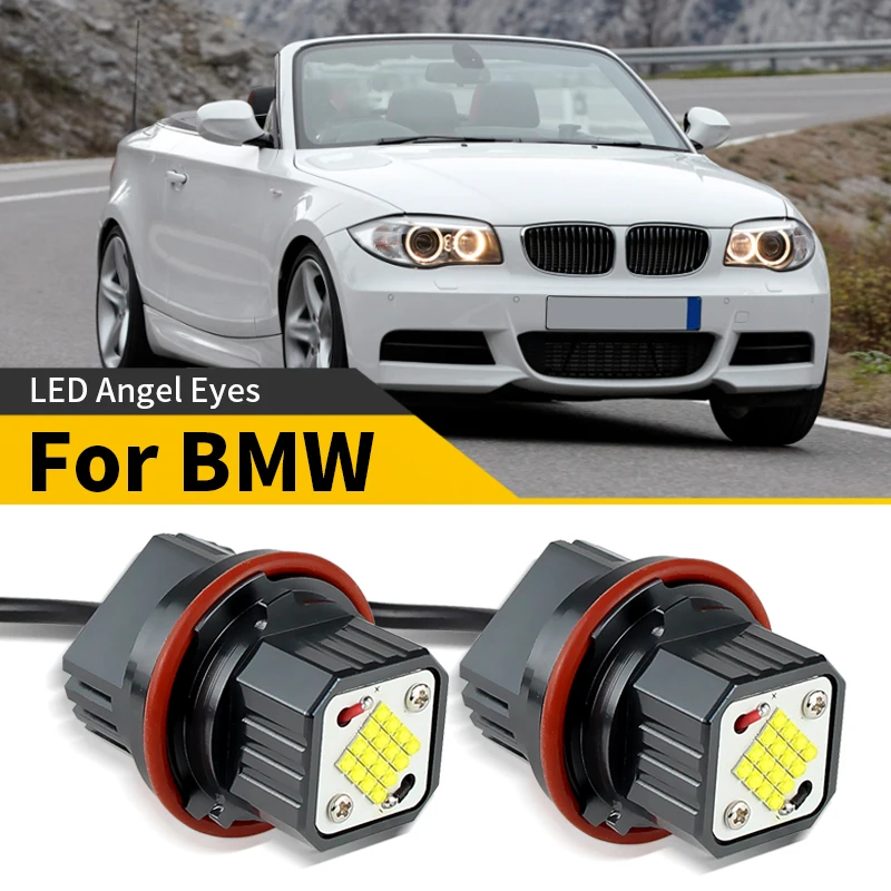 2 piezas para BMW serie 1 E87 Pre-LCI 2004-2007 OEM # 6312694048 Para BMW E39 sin errores Angel Eye Halo Ring bombillas Led faro