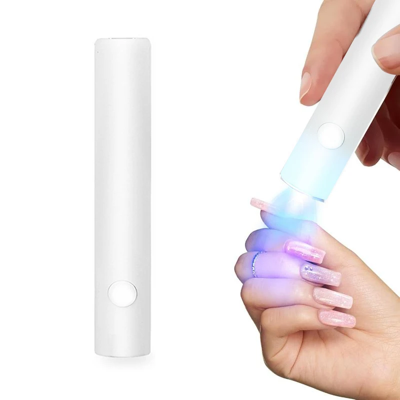 مصباح أظافر صغير للعلاج بالأشعة فوق البنفسجية لأظافر جل لطلاء الأظافر ومجفف أظافر USB لعلاج سريع مصباح أظافر LED محمول باليد