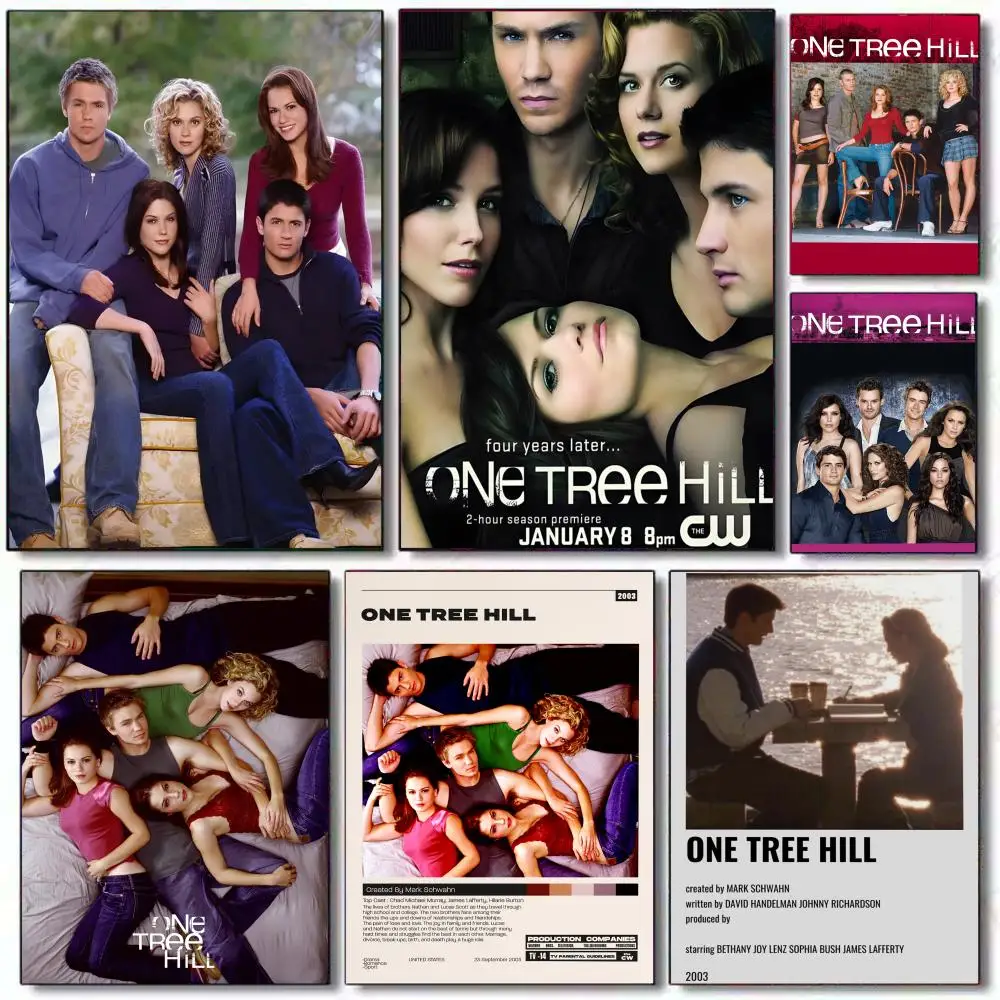 Adesivo de Parede Retrô HD à Prova d'Água da Série de TV One Tree Hill, Pôster Artístico Autoadesivo, Resistente ao Desbotamento, Decoração para Casa e Quarto