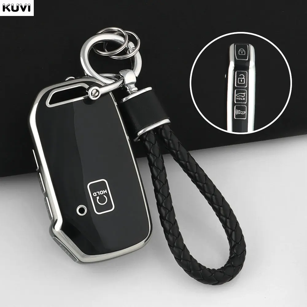 NEW TPU Car Key Case Shell Fob Cover Keychain For Kia Ceed Cerato Forte NIRO Seltos Sorento Soul Sportage Telluride K5 Keyless