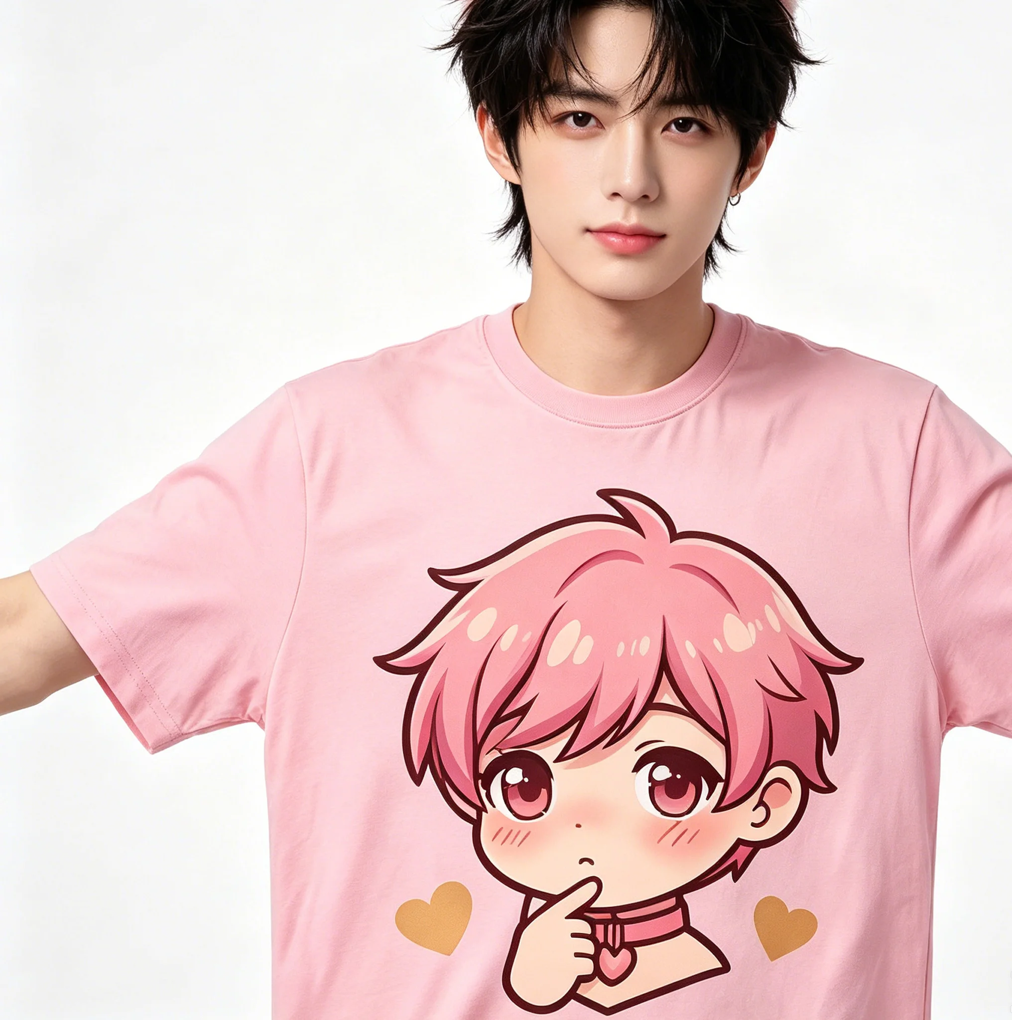 LGBT Cute Kawaii Black Locked Femboy Chastity Tee Silicone Mini Cage Toy Kitten Sub Otokonoko Dark Streetwear Top