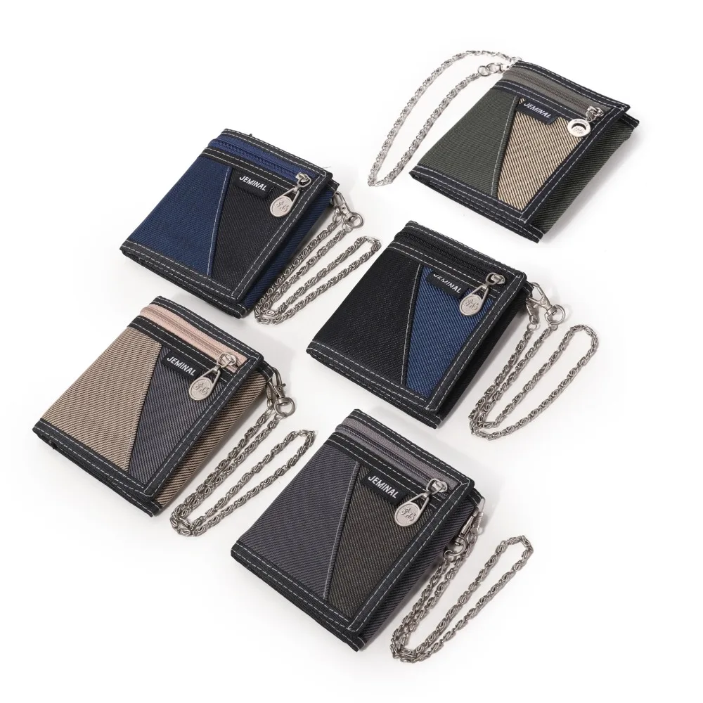 Men Fashion Wallets Good Quality Canvas Fabric Short Clutch Purses Male Moneybags Coin Purse Wallet Cards ID Holder Bags