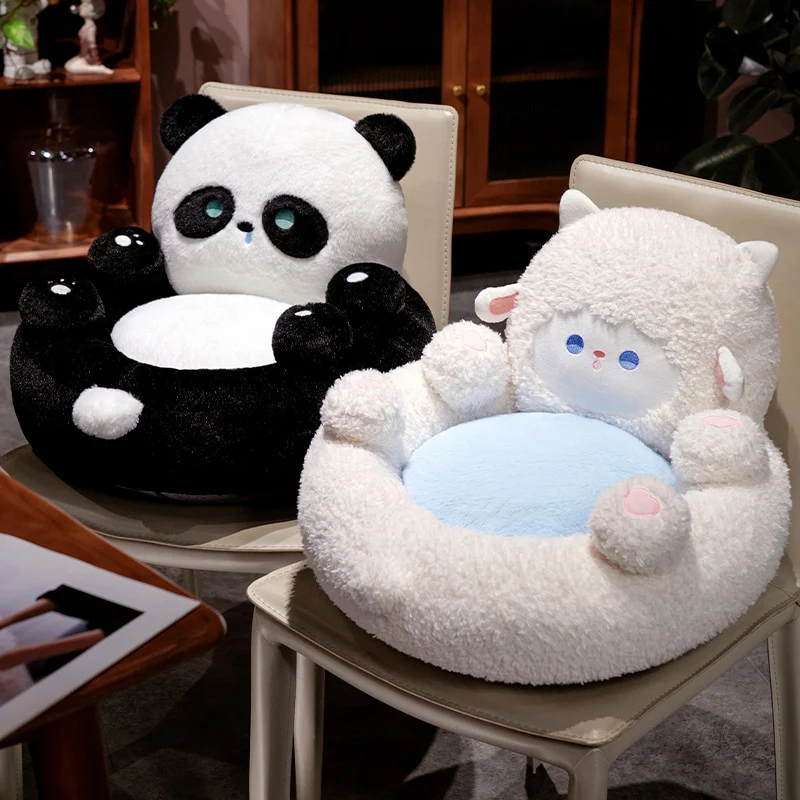 Skin-friendly cute cartoon animal plush sofa home decoration cute panda cotton