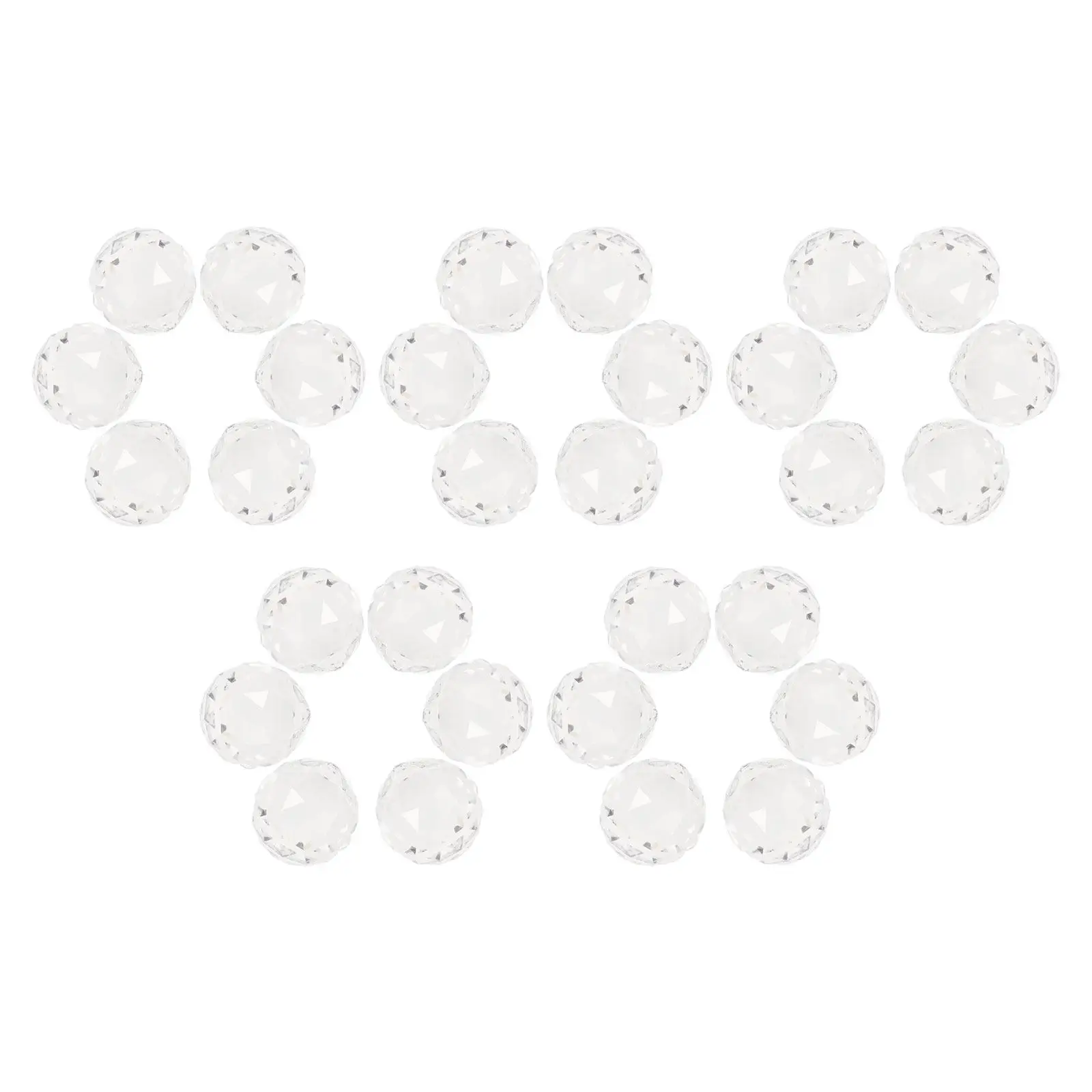 30Pcs Crystal Suncatcher Prisms Clear Ball Beads for Window Hanging Indoor Home Decoration Light Refraction Ornaments