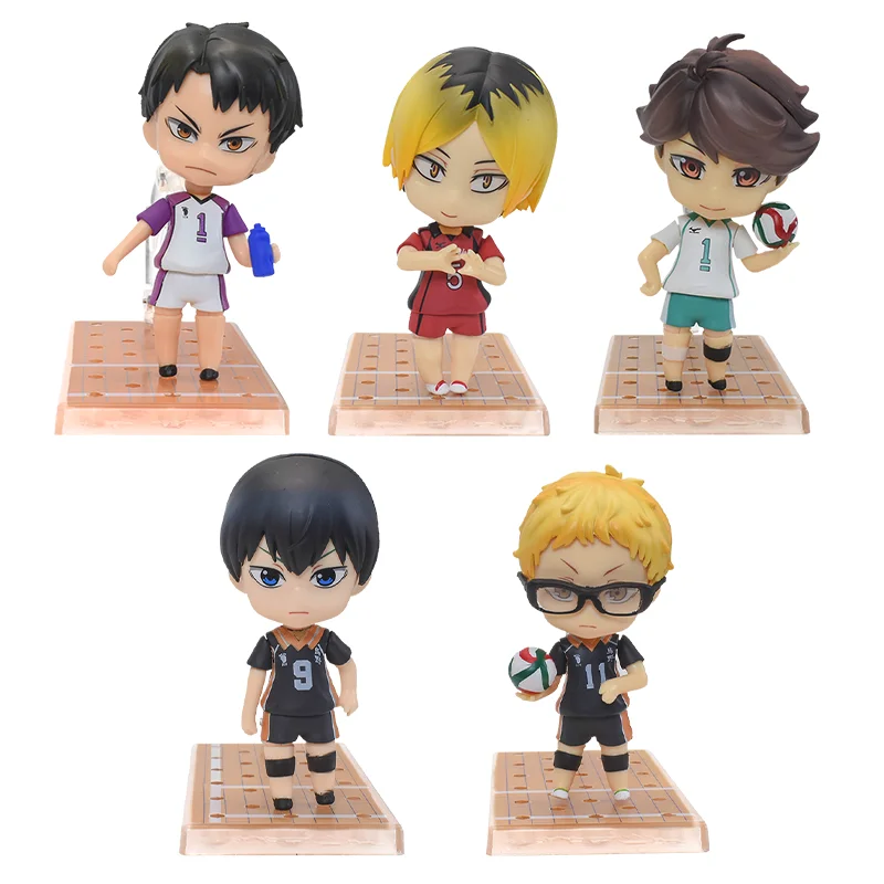 Anime Haikyuu Kei Q Version Figure Tsukishima Action Figurine Ushijima Wakatoshi Toys for Kids Collection Model Kawaii Doll Gift